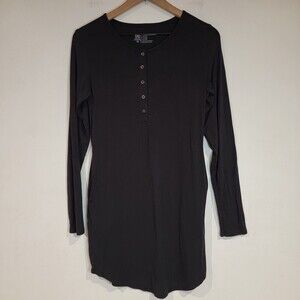 EUC Albion SERENITY PJ DRESS Super Soft Black Pajamas Size XS